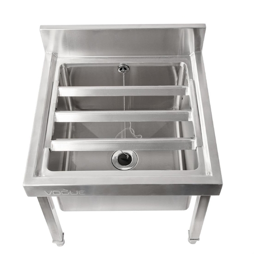  Vogue Stainless Steel Mop Sink 500wx500dx550h - GL281-A