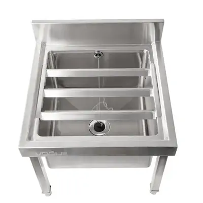  Vogue Stainless Steel Mop Sink 500wx500dx550h - GL281-A