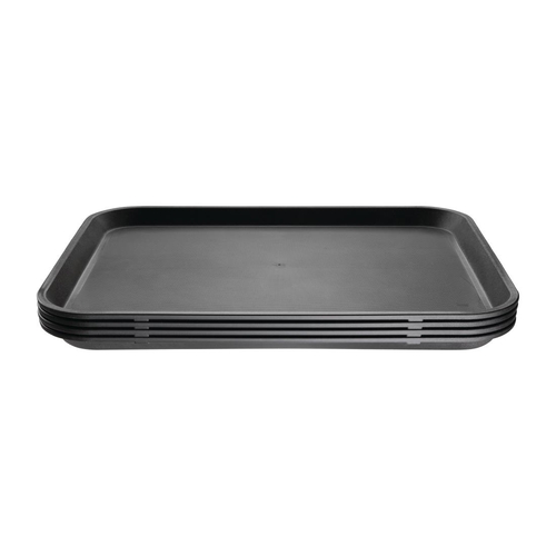 Olympia Kristallon Non-slip Tray Black 405x305x20mm - GM238