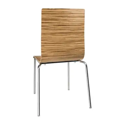 Bolero Square Back Side Chair Zebrano (Pack of 4) - GR344