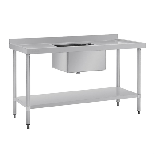 Vogue Single Bowl Sink Double Drainer (90mm Drain) 1500x700mm - HC918
