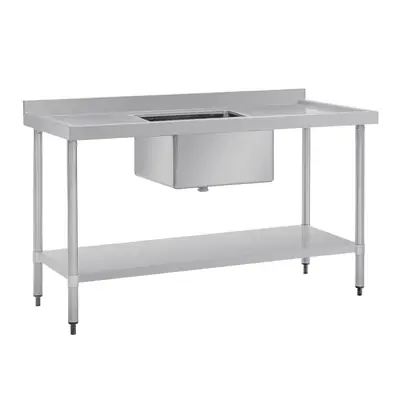 Vogue Single Bowl Sink Double Drainer (90mm Drain) 1500x700mm - HC918