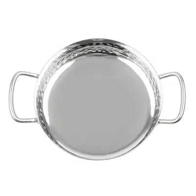 Olympia Table Presentation Handled Dish Stainless Steel Hammered - 125mm - HY110