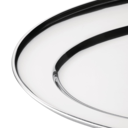 Olympia Stainless Steel Oval Service Tray 350x240mm - K364