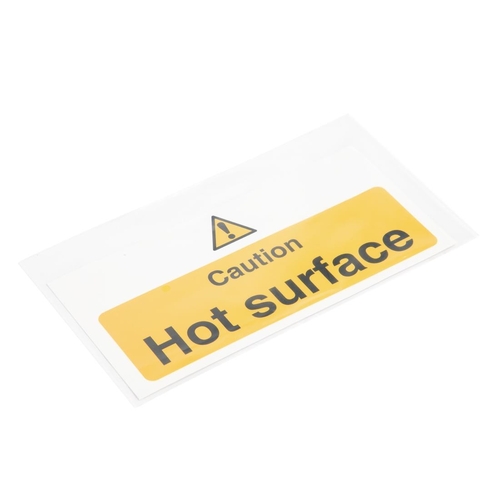 Vogue Caution Hot Surface Sign 100x200mm (Self-Adhesive) - L848