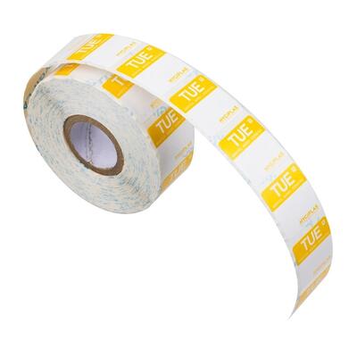 Hygiplas Colour Coded Food Labels Tuesday Yellow (Roll of 1000) - L932
