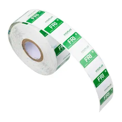Hygiplas Colour Coded Food Labels Friday Green (Roll of 1000) - L935