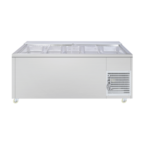 Thermaster PG180FA-XB - Two Door Cold Bench Salad Station 5x 1/1 GN Pans - PG180FA-XB