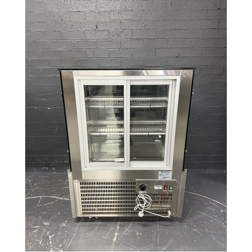 Pre-Owned Bonvue SG090FE-2XB - Square Glass Hot Food Display 900mm - PO-1740