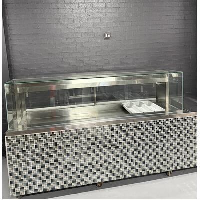 Pre-Owned Custom Made Square Glass Cold Food Display 2900mm - PO-1979