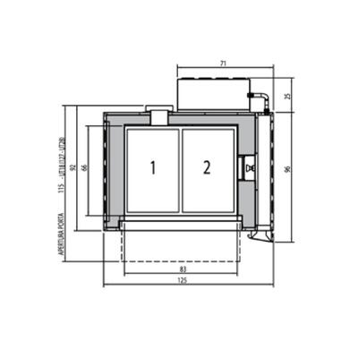 Zanolli Teorema Polis POM2E04A-1 - 2/MC18-1 - 2 Tray Single Deck Bakery Oven - 180mm Chamber Height - POM2E04A