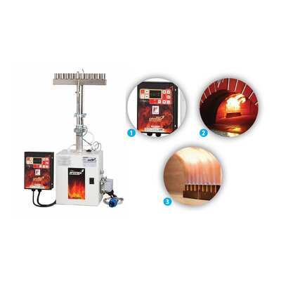 Valoriani R100 Wood/Gas - Rotating Woodfire/Gas Pizza Oven - 7 Pizzas - R100WOOD-GAS