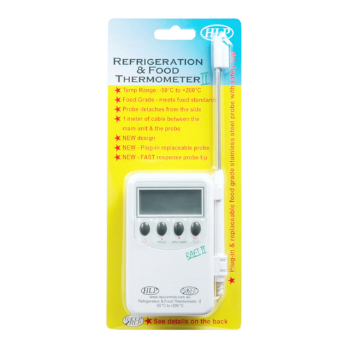 Refrigeration & Food Thermometer, Range -50 to +200C, Probe & Wire Functionality - RAFT2