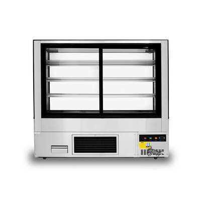 Bonvue SF850V - Chilled Square Glass Cake Display 4 Tier - 1500mm - SF850V