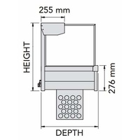 Roband SRX25RD Square Glass Cold Food Display - SRX25RD