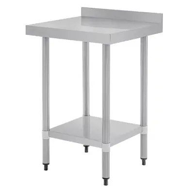 Vogue Stainless Steel Prep Table with Splashback 600x600x900mm - T379