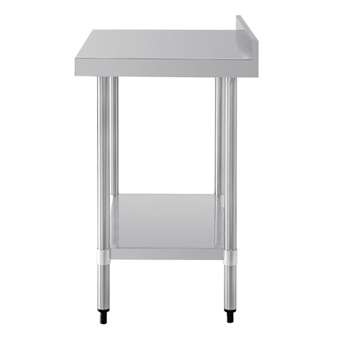 Vogue Stainless Steel Prep Table with Splashback 900x600x900mm - T380
