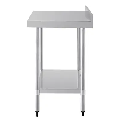Vogue Stainless Steel Prep Table with Splashback 900x600x900mm - T380