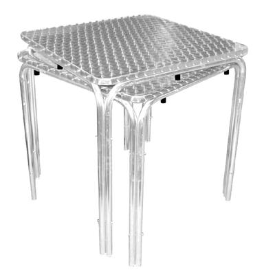 Bolero Square Stacking Table Stainless Steel 700mm - U505