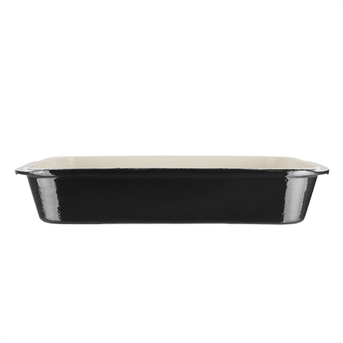 Vogue Black Cast Iron Roasting Dish 70x405x250mm - U572