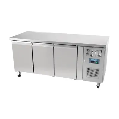 UA048-A Polar U-Series Triple Door Counter Fridge 417L - UA048-A