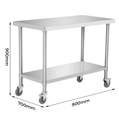 Modular Systems WBM7-0900-A Mobile Workbench with Undershelf 900 x 700 x 900mm - WBM7-0900-A