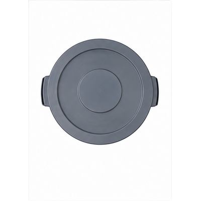 KK Round Tall Bin with Dolly and Flat Lid Grey - 630x570x830mm/ 120L - 014726