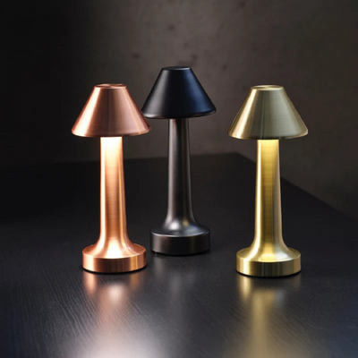 Tablekraft Helena Cordless LED Table Lamp 97x220mm - Brushed Brass - 1000100