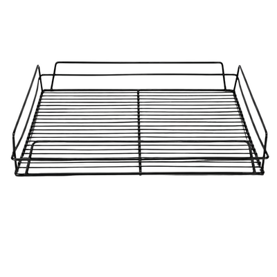Glass Basket Rectangular Black PVC Coated 435x355x75mm - 30600-BK