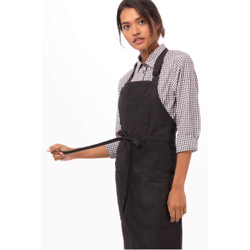Chef Works Rockford Bib Apron - ABKV053-SGY - ABKV053-SGY