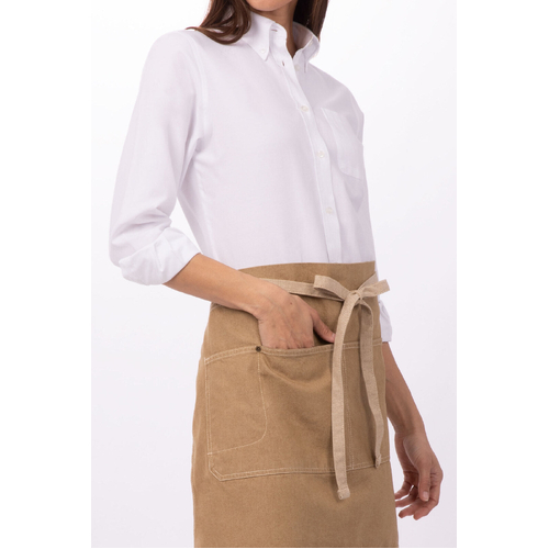 Austin Half Bistro Apron - Natural - ALWCD026-NAT - ALWCD026-NAT