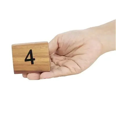 Olympia Acacia Table Number Signs Numbers 1-10 - CL392