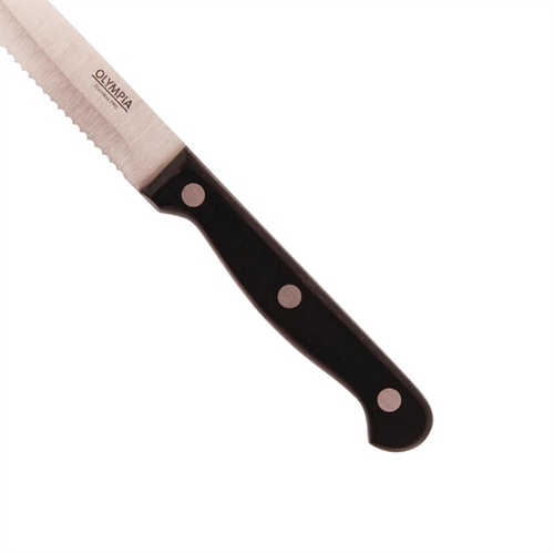 Olympia Rounded Steak Knife Black 215mm (Box of 12) - CS716
