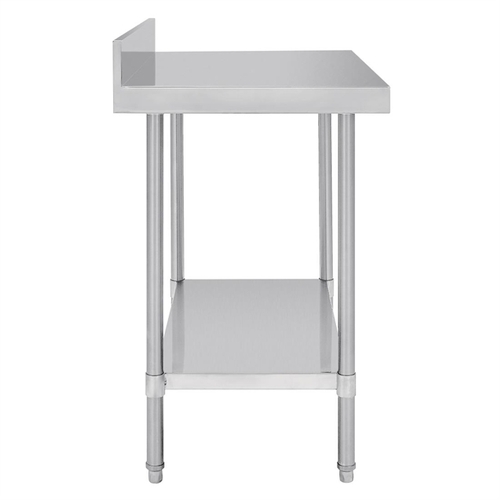 Vogue Premium Stainless Steel Table with Splashback - 900 x 600 x 900mm - DA338