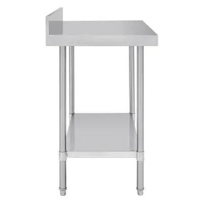 Vogue Premium Stainless Steel Table with Splashback 1200x600x900mm - DA339