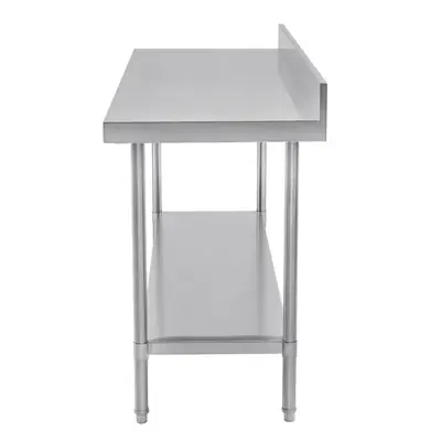 Vogue Premium Stainless Steel Table with Splashback 1800x600x900mm - DA341