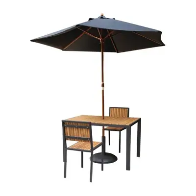 Bolero Acacia Wood and Steel Rectangular Table 1200mm - DS153