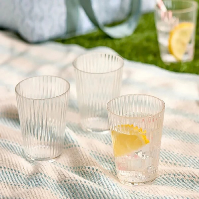 D-Still Bamboo Polycarbonate Stackable Tumbler 560ml (Box of 4) - DS8948