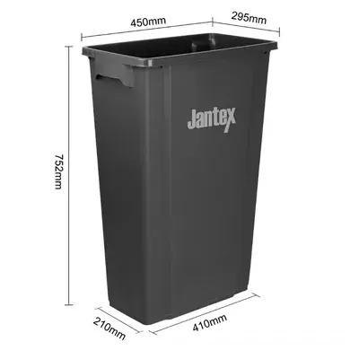 Jantex Slim Bin Black 80Ltr - DX966