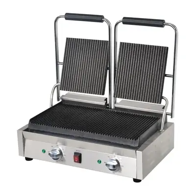 Apuro DY994-A Bistro Double Contact Grill Ribbed/Ribbed 15amp - DY994-A