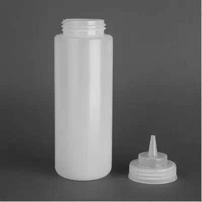 Vogue Wide Neck Heavy Duty Sauce Bottle Clear 900ml - E093