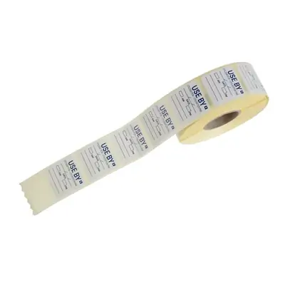 Hygiplas Removable Use By Labels (Roll of 1000) - E150