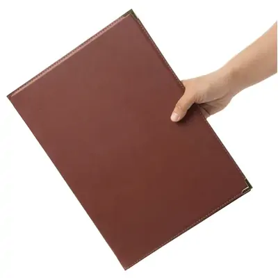 Olympia Leatherette Style Menu Cover A4 4 Card - E222