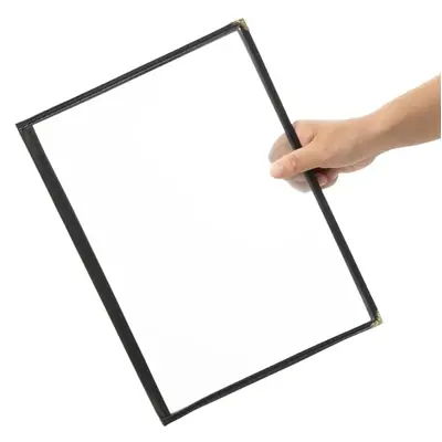 Olympia A4 Four Card American Style Menu Holder Black - E293
