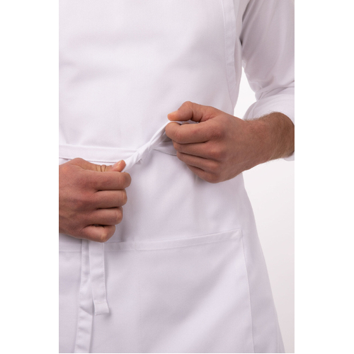 Bib Apron - White - F8-WHT - F8-WHT