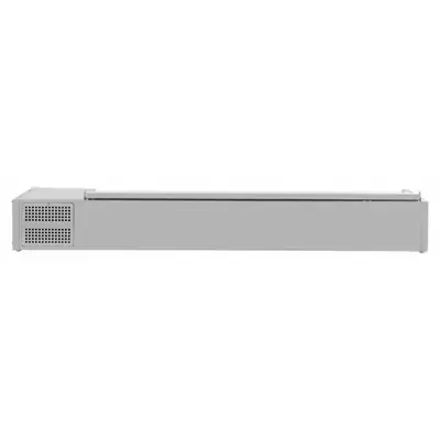 Polar FA856-A G-Series Countertop Prep Fridge with Lid 8x 1/4 GN - FA856-A