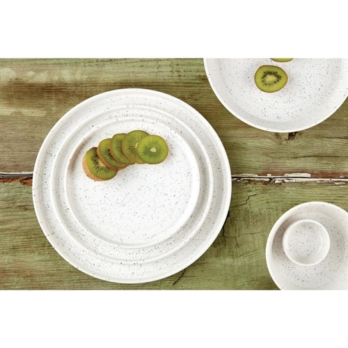 Olympia Cavolo White Speckle Flat Round Plate 180mm (Box of 6) - FD902