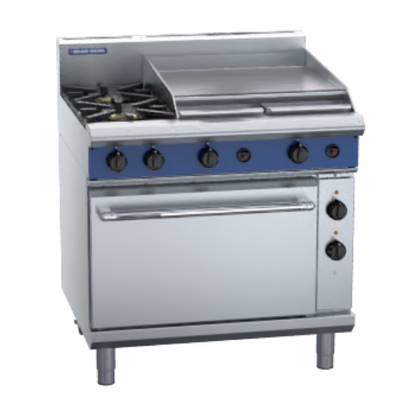 Blue Seal GE506B - 2 Burner Gas Cooktop + 600mm Griddle with Electric Static Oven - GE506B