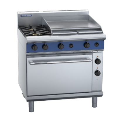 Blue Seal GE56B - 2 Burner Gas Cooktop + 600mm Griddle with Electric Convection Oven - GE56B