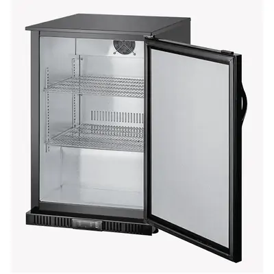 Polar GE997-A G-Series Back Bar Cooler with Single Solid Hinged Door Black - 850mm - GE997-A